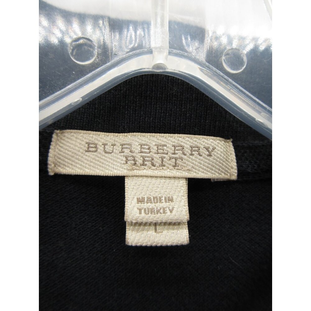 Burberry Brit Polo Shirt Large Golf Equestrian Knight Nova Check Trim - Picture 10 of 12